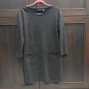 Adrienne Vittadini Charcoal Long Sleeve Dress